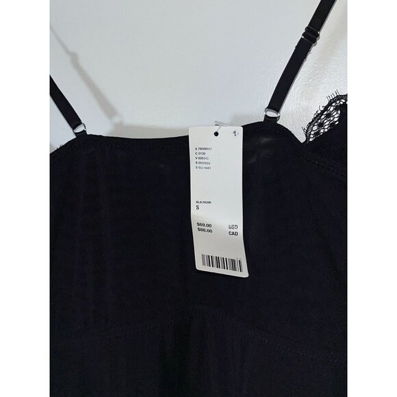 NWT Urban Outfitters Black Lace Bustier Y2K Style Cami Slip Mini Dress S Small - Picture 7 of 12